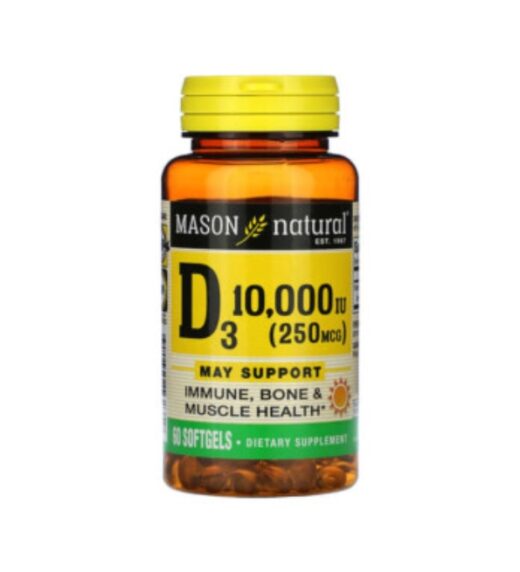 Mason Natural Vitamin D3 10000 UI 60 softgels 1623 60 | Urban Drug store