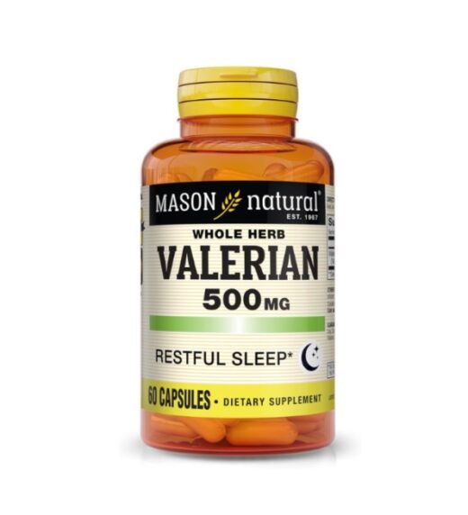 Mason Natural Whole Herb Valerian 500mg 60 capsules 1152 60A | Urban Drug store