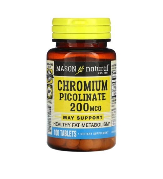 Mason natural Chromium picolinate 200mgg 100 tablets 1224 100 | Urban Drug store