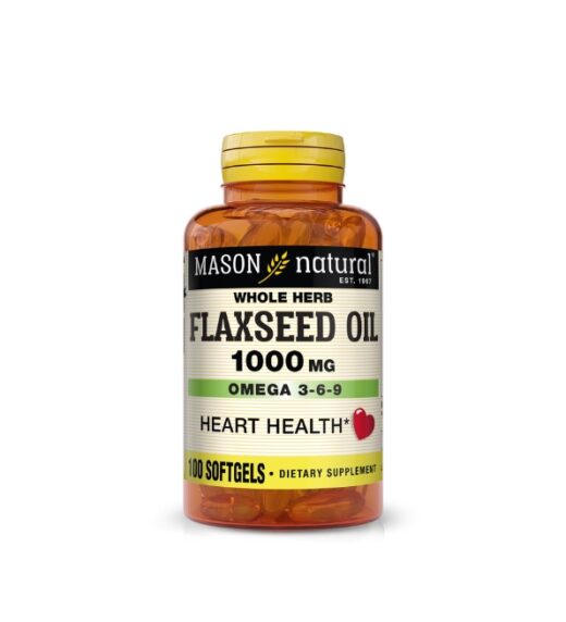 Mason natural Flaxseed Oil 1000 mg 100 softgels 1313 100A | Urban Drug store