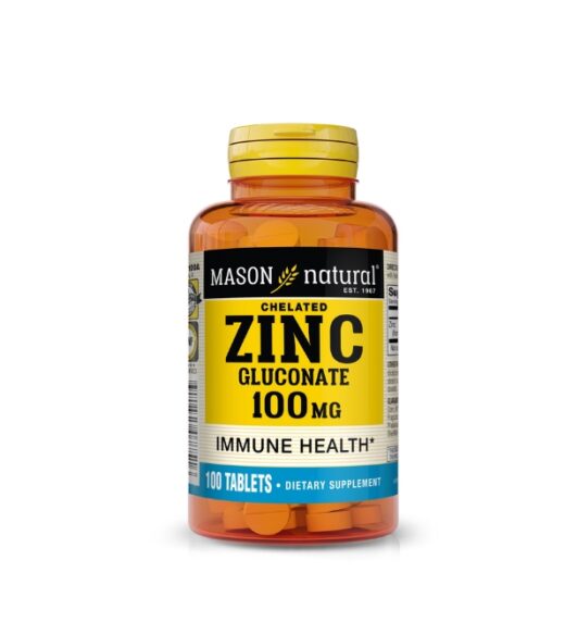 Mason natural Zinc Gluconate 100 tablets 775 100A | Urban Drug store