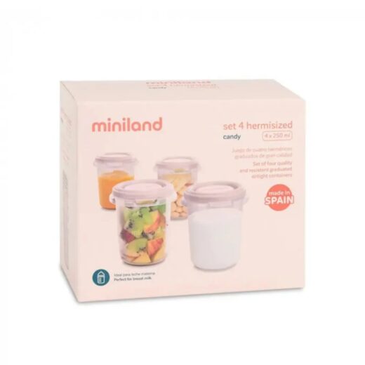 Miniland Set de conservation 4pcs Candy Ref 89521 | Urban Drug store