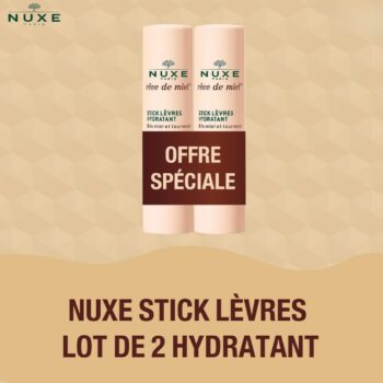 NUXE Rêve de Miel – Stick Lèvres Hydratant Lot de 2
