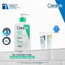 Cerave Gel Moussant Peaux Normales a Grasses 473ml + Gel Creme & Gel Moussant Mini Formats Offerts