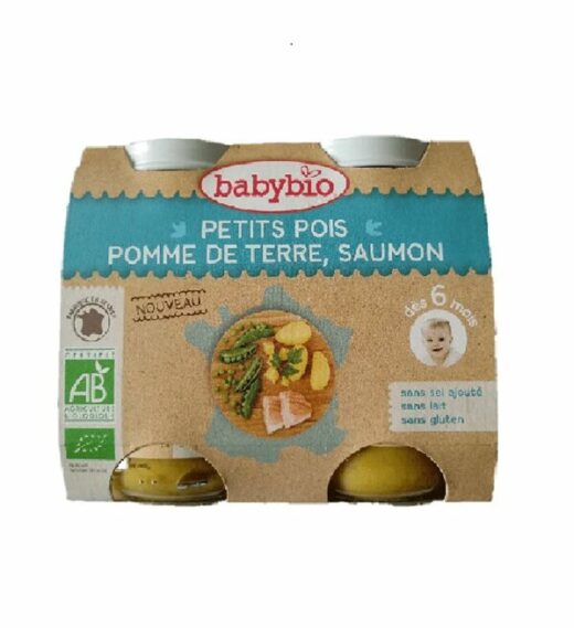 Petit pots petits pois pomme de terre saumon x2 200g Babybio | Urban Drug store