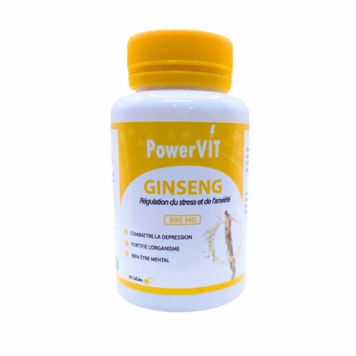 Powervit Ginseng 500mg 60gelules | Urban Drug store