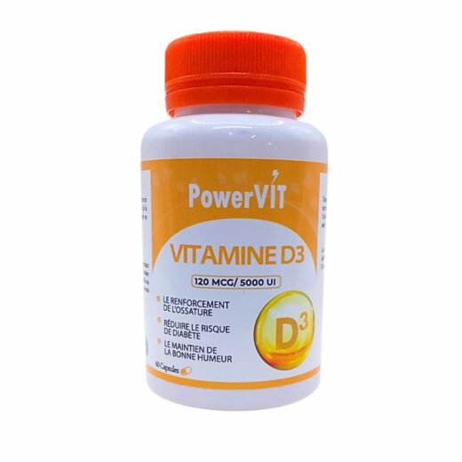 Powervit Vitamine D3 5000UI 60capsules | Urban Drug store