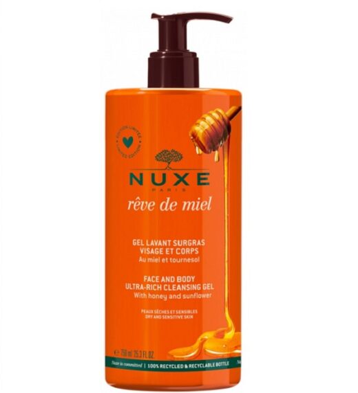Reve de Miel Gel Lavant Surgras edition Limitee 750 ml parapharmacie beautymall maroc | Urban Drug store