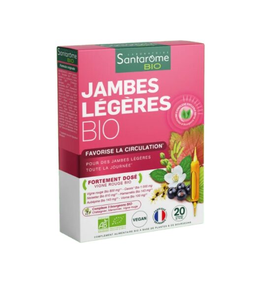 SANTAROME JAMBES LEGERES BIO 20 AMPOULES | Urban Drug store