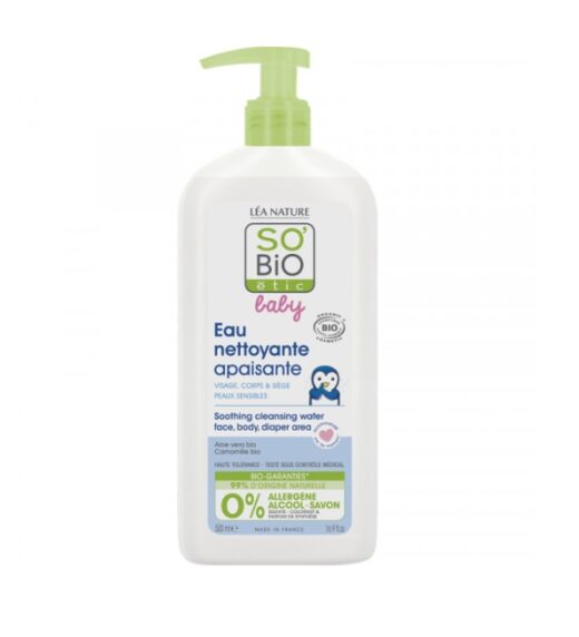 SO BIO BABY EAU NETTOYANTE HYPOALLERGENIQUE 500ML | Urban Drug store