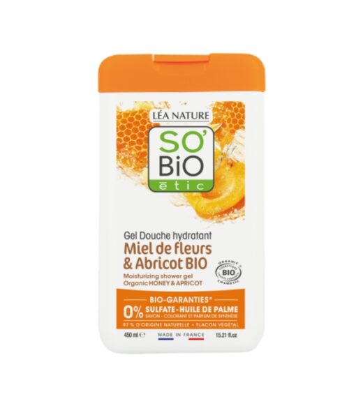 SO BIO GEL DOUCHE MIEL DE FLEURS ET ABRICOT 450ML | Urban Drug store