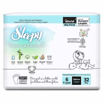 Sleepy Bio Natural Couches Taille 6 Xlarge 15-25kg/32 Pieces