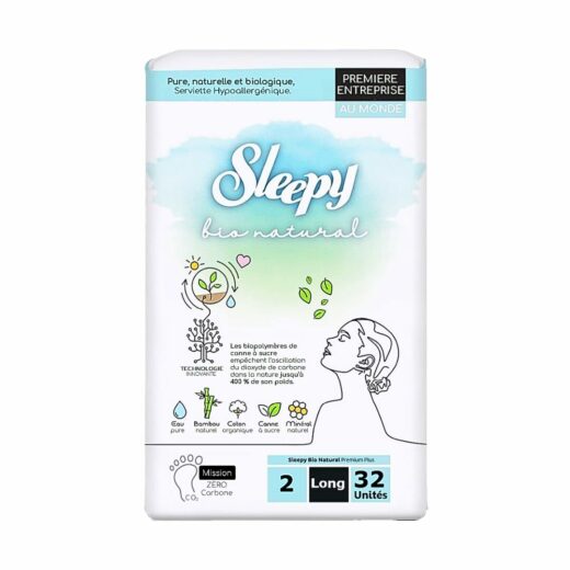 Sleepy bio natural panty liner long 32pcs | Urban Drug store