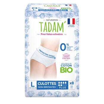 TADAM CULOTTES FUITES URINAIRES PLUS TAILLE L X 8