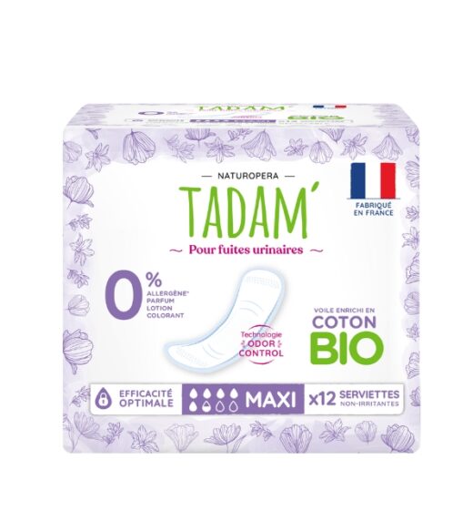 TADAM SERVIETTES FUITES URINAIRES MAXI 12U | Urban Drug store