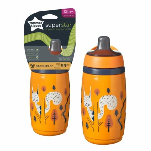 Tommee Tippee Gourde isotherme 12m 266ml Orange | Urban Drug store