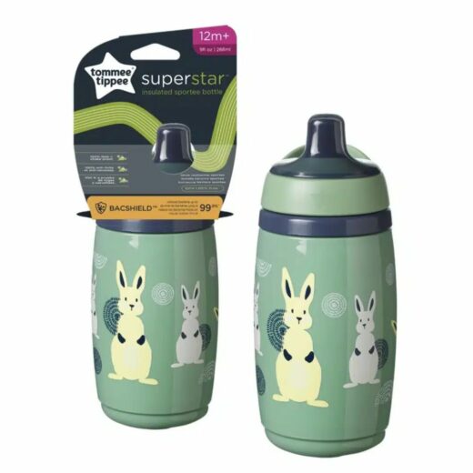 Tommee Tippee Gourde isotherme 12m 266ml vert | Urban Drug store