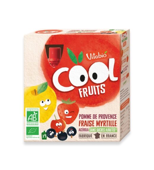 VITABIO COOL FRUITS POMME FRAISE MYRTILLE 490G | Urban Drug store