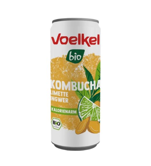 VOELKEL KOMBUCHA CITRON VERT GINGEMBRE CANETTE 250ML | Urban Drug store