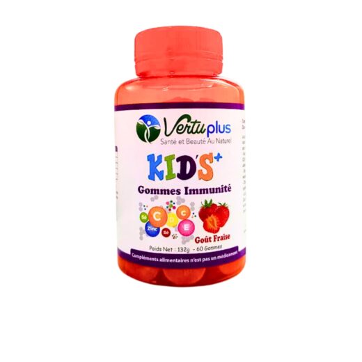 Vertu plus Kids Immunites Gout Fraise 60 gommes | Urban Drug store