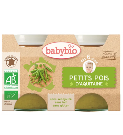 babybio petits pois daquitaine 2x130g 6m 1 | Urban Drug store