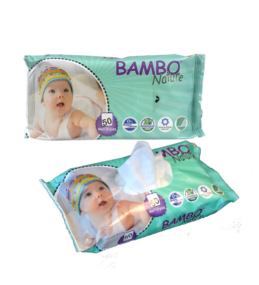 bambo nature lingettes 50 pcs sans parfum 1 | Urban Drug store