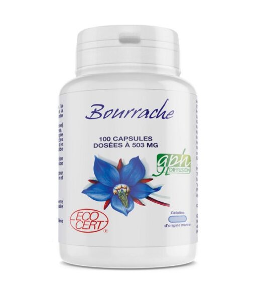 bourrache bio 100 capsules a 500 mg | Urban Drug store