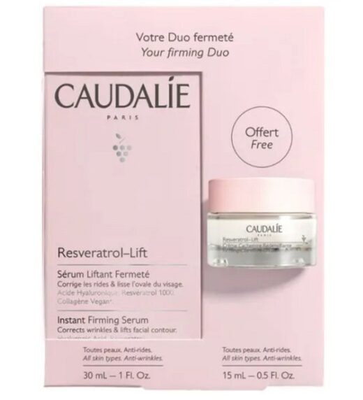 caudalie resveratrol lift coffret serum liftant fermete 30ml creme cachemire redensifiante 15ml offerte | Urban Drug store