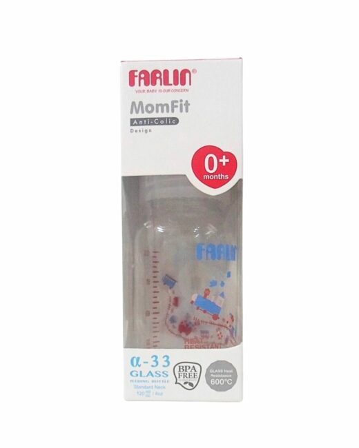 farlin bib en verre borocilic PM 120ml | Urban Drug store