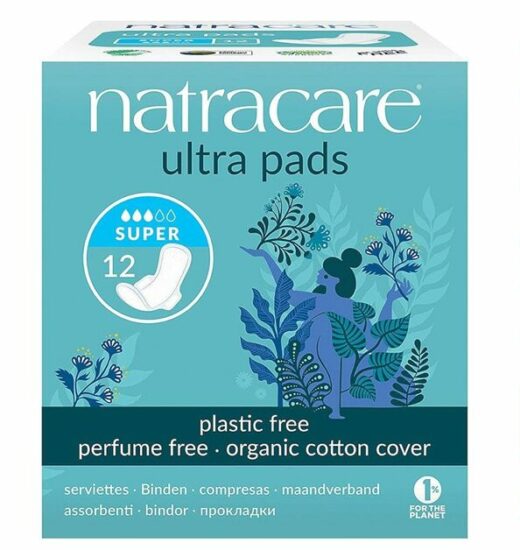 natracare serviette ultra super 12unites | Urban Drug store