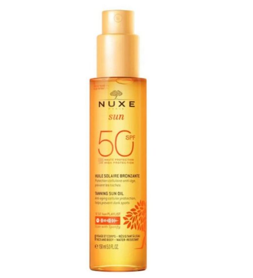 nuxe sun huile solaire bronzante haute protection spf50 150ml | Urban Drug store
