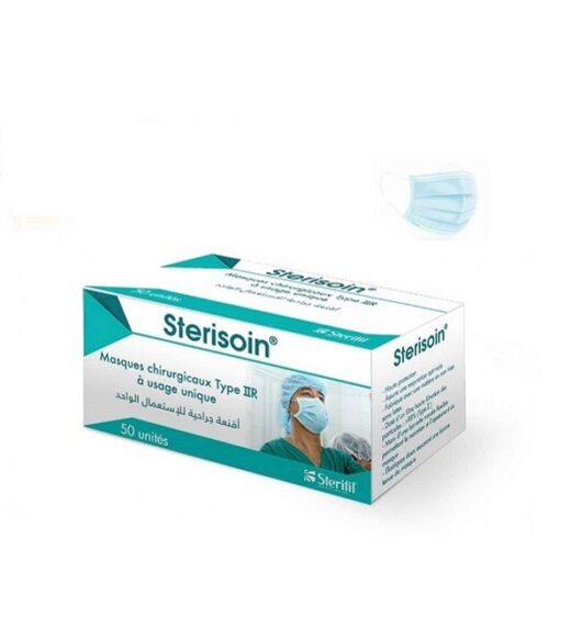 sterisoin masques chirurgicaux type ii r a usage unique 50 unites 1 1 1 | Urban Drug store