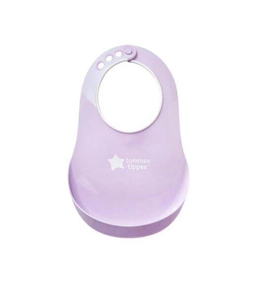 tommee tippee bavoir avec fermoir reglable mauve | Urban Drug store