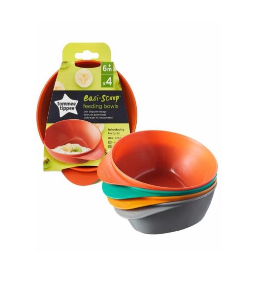 tommee tippee lot de 4 bols pour bebe easi scoop 6m | Urban Drug store