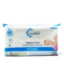 Gilbert Lingettes Bébé à l'Eau Biodégradables - 70 lingettes