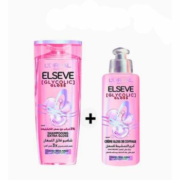Elseve Glycolic Gloss Pack Creme De Coiffage 200ml + Shampoing 200ml