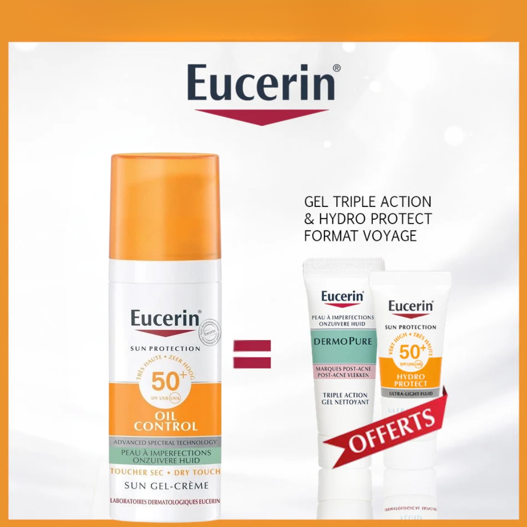 Eucerin Ecran Huile controle 50ml+Hydro-protect Ech+Dermopure Ech Pack 1 Eucerin Ecran Huile controle 50ml+Hydro-protect Ech+Dermopure Ech Pack