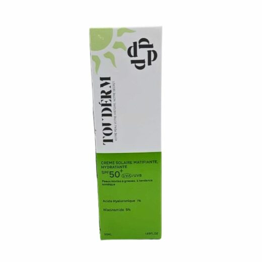Touderm Creme Solaire Matifiante Hydratante spf50 Peaux Mixtes A Grasses 50ml | Urban Drug store
