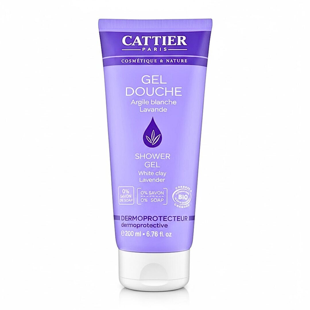 Cattier-Gel-Douche-Argile-Blanche-Lavande-200ml Cattier Gel Douche Argile Blanche Lavande 200ml | Urban Drug store
