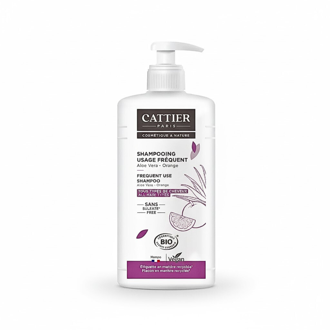 Cattier-Shampooing-Usage-Frequent-Aloe-vera-orange-500ml Cattier Shampooing Usage Frequent Aloe vera orange 500ml | Urban Drug store