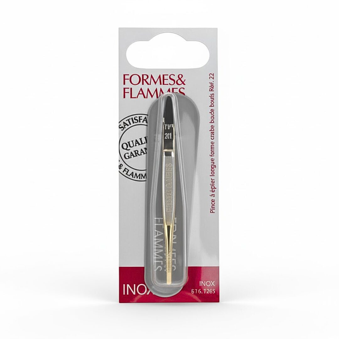 FF-Pince-a-Epiler-Acier-Forge-Bouts-Dores-Forme-Crabe-9cm-Ref21-1 FF Pince a Epiler Acier Forge Bouts Dores Forme Crabe 9cm Ref21 1 | Urban Drug store