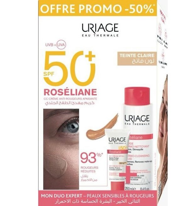 uriage-uriage-offre-roseliane-ccc-creme-spf-50-teinte-claire-roseliane-fluide-dermo-nettoyant-250-ml-pack-1 uriage uriage offre roseliane ccc creme spf 50 teinte claire roseliane fluide dermo nettoyant 250 ml pack 1 | Urban Drug store