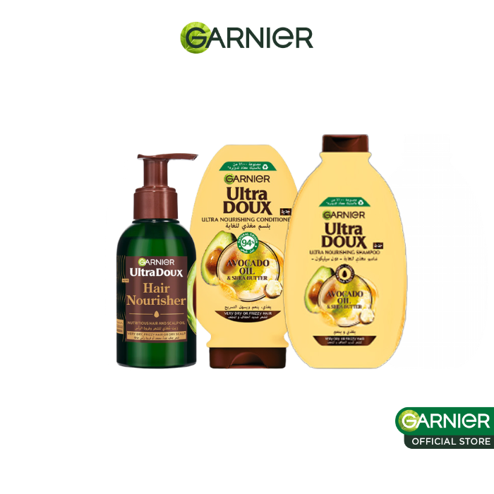 Garnier Routine Avocat Shampoing 200ml+ Apres-Shampoing 200ml + Oil 120ml