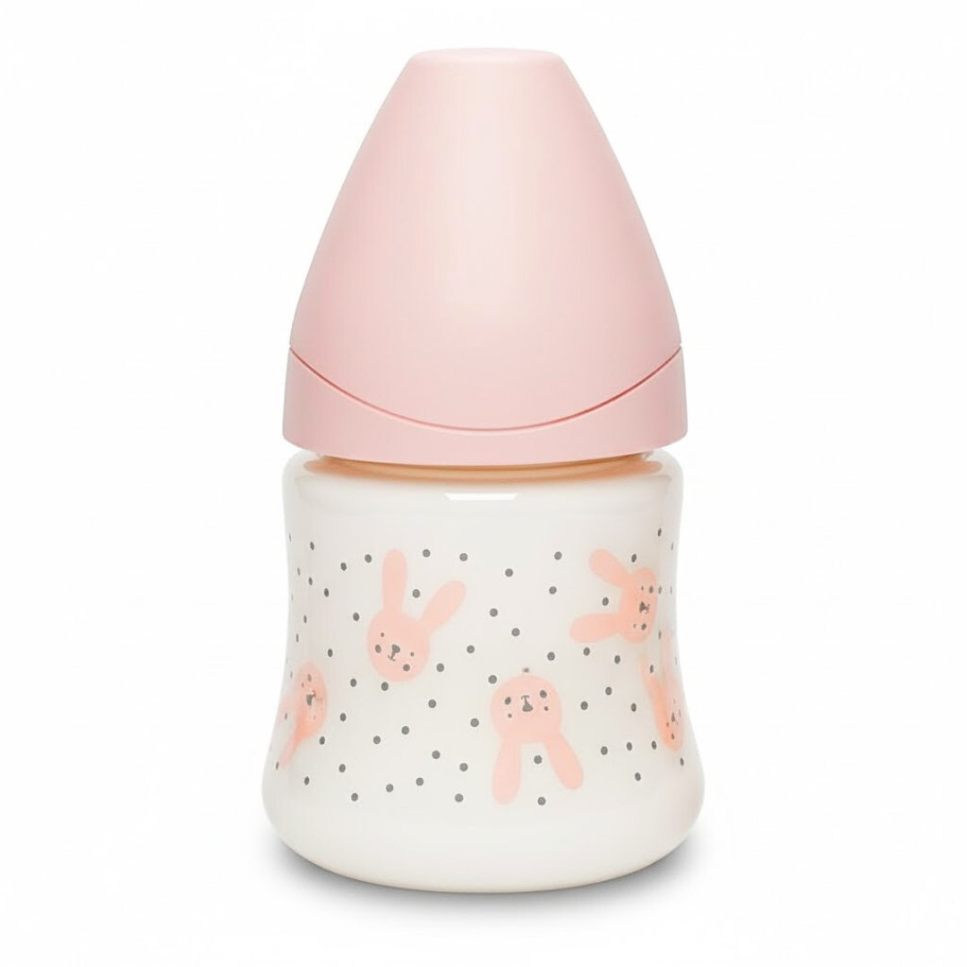 Suavinex-Bib-rabbit-Avec-Tetine-Debit-Ronde-Lent-0m-pink Suavinex Bib rabbit Avec Tetine Debit Ronde Lent 0m pink | Urban Drug store