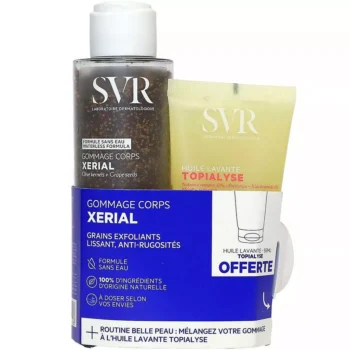SVR XERIAL Gommage Corps 100g + TOPIALYSE Huile Lavante 55ml Offerte