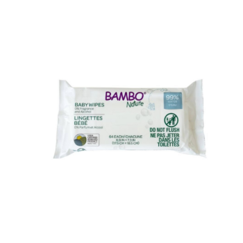 Bambo Nature Lingettes Nature 64 Pieces