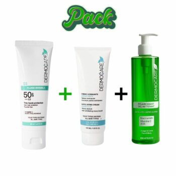 Dermocare Ecran Fluide + Creme Gommante + Gel Nettoyante 200ml PACK