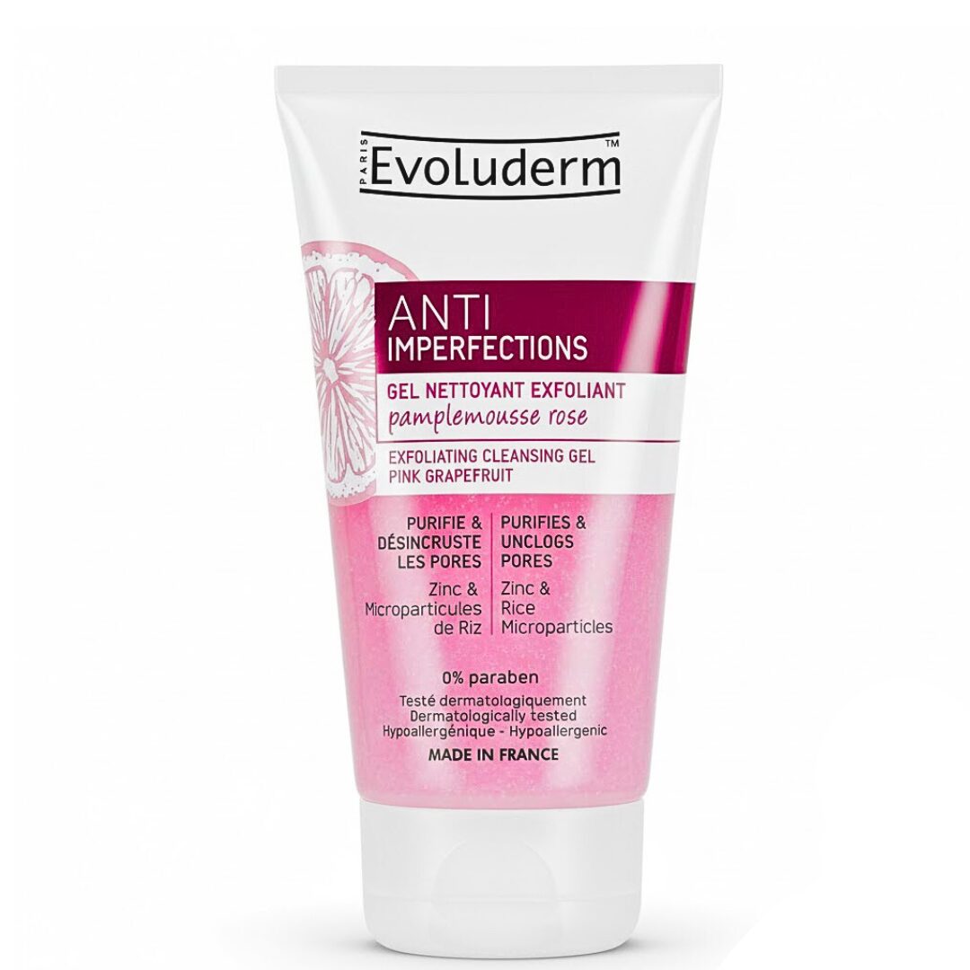 Evoluderm-Gel-Nettoyant-Exfoliant-Anti-Imperfection-150ml Evoluderm Gel Nettoyant Exfoliant Anti Imperfection 150ml | Urban Drug store
