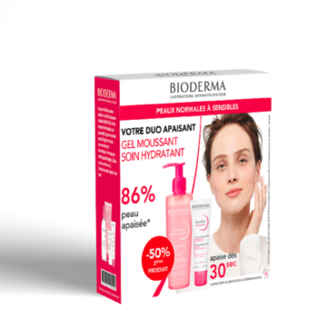 BIODERMA Sensibio Defensive Creme 40ml + Sensibio Gel Moussant 200ml