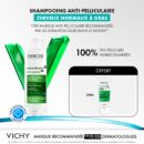 Vichy Dercos Shampoing Traitant Anti-Pelliculaire Cheveux Gras | 200ml = 1 Shampooing miniature Offert